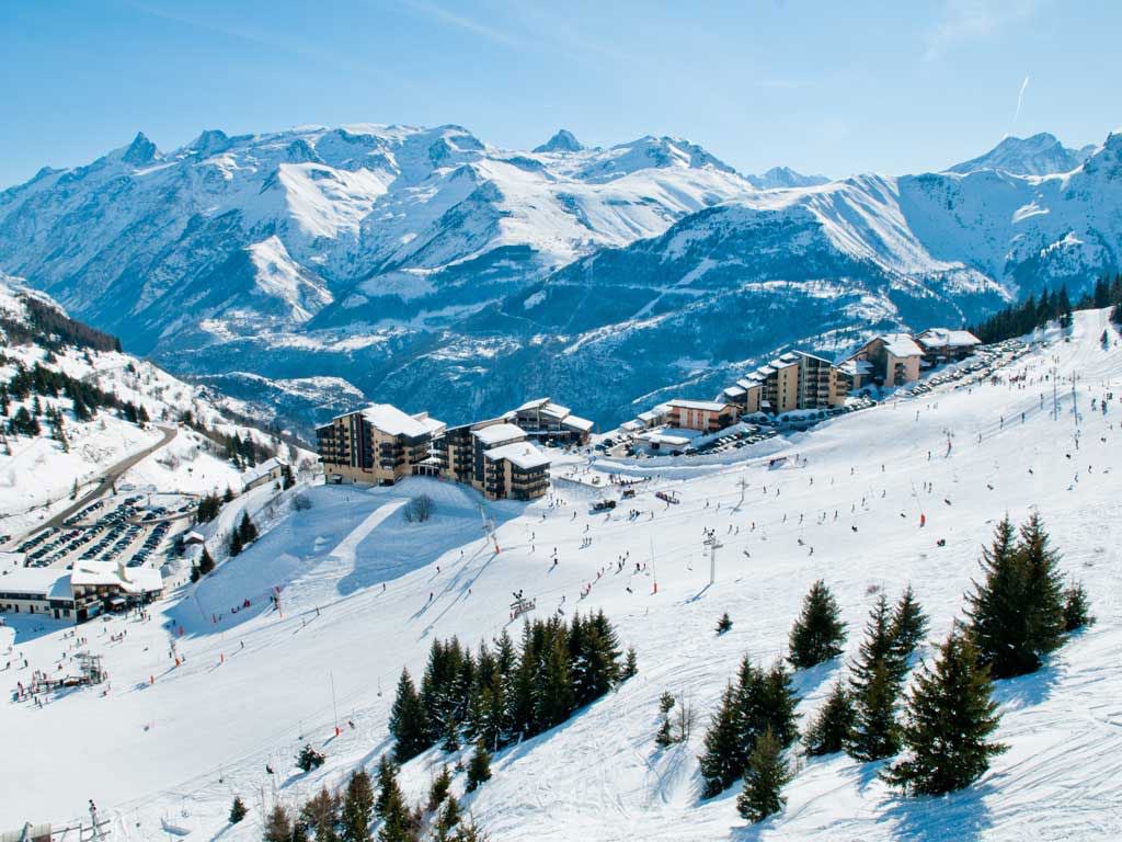 French typical villages Alpe d'Huez Ski Area - French Alps